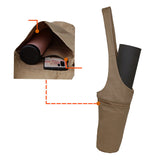 Yoga Mat Bag, Yoga Mat Carry Bag Tote Sling Carrier For Women And Men With Large Open Pocket & Interior Zipper Pocket Reusable Storage Bag - Brown