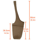 Yoga Mat Bag, Yoga Mat Carry Bag Tote Sling Carrier For Women And Men With Large Open Pocket & Interior Zipper Pocket Reusable Storage Bag - Brown